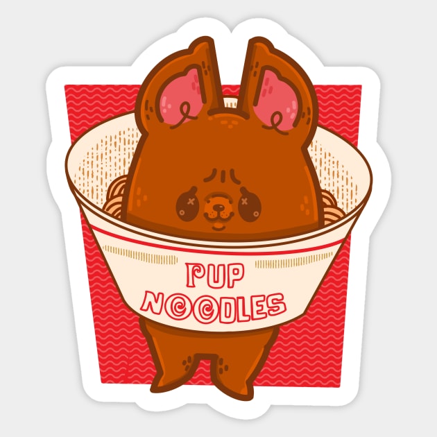 Pup Noodles Sticker by Fluffymafi